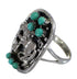 Southwest Turquoise Silver Horse Ring Size 6-1/2 YX84588